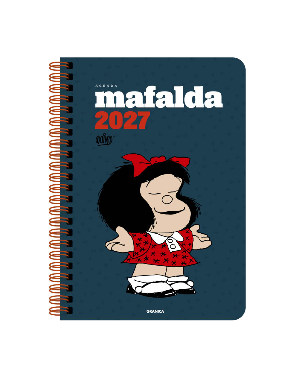 MAFALDA 2027 ANILLADA COLUMNAS AZUL